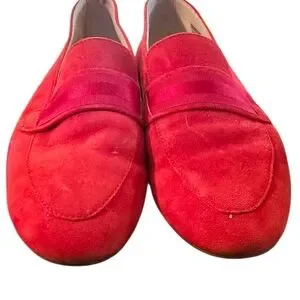 Paul Green | Shoes | Paul Green Red Suede Loafers Slipons  display picture 1